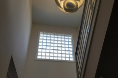 Staircase LED light in a modern home